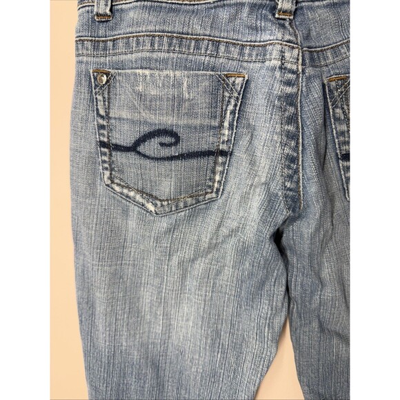 Vtg Candie's Jeans Women's Blue Medium Wash Low Rise Flare Jeans 29” Waist - Picture 8 of 11